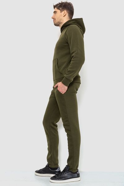 Спорт костюм мужской на флисе, цвет темно-зеленый, 190R235 190R235 фото