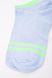 Женские короткие носки, голубого цвета с полосками, 167R221-1 167R221-1 фото 2