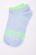 Женские короткие носки, голубого цвета с полосками, 167R221-1 167R221-1 фото 1