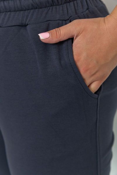 Спорт штани жіночі двонитка, колір темно-сірий, 102R292 102R292 фото