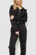Спорт костюм женский на молнии, цвет черный, 182R010-1 182R010-1 фото 2