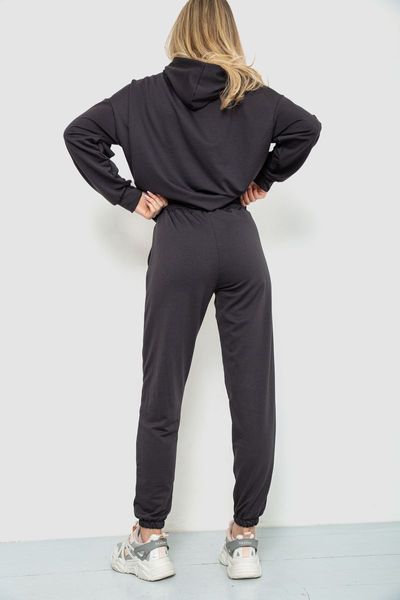 Спорт костюм жіночий однотонний, колір темно-сірий, 182R011-1 182R011-1 фото