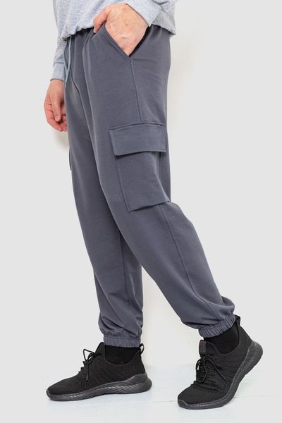 Спортивні штани чоловічі двонитка, колір сірий, 241R0651-1 241R0651-1 фото