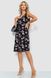 Сукня-халат жіночий з квітковим принтом на ґудзиках, колір чорний, 102R349 102R349 фото 3