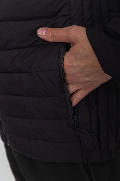 Куртка чоловіча демісезонна з капюшоном, колір чорний, 214R8891 214R8891 фото