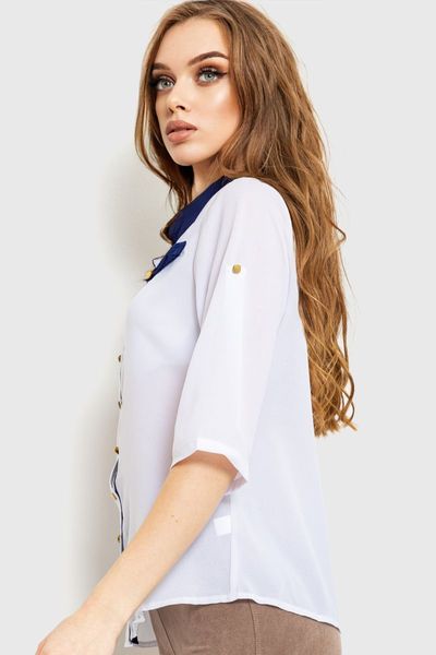 Блуза классическая, цвет бело-синий, 230R101 230R101 фото