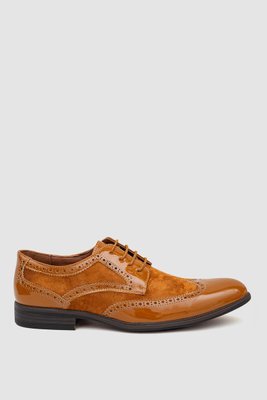 Туфлі чоловічі лакові+замша, колір коричневий, 243RGA6011-7 243RGA6011-7 фото