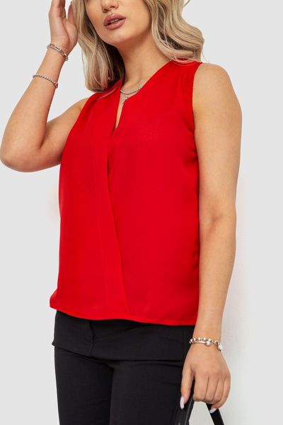 Блуза без рукавов шифон, цвет красный, 244R061 244R061 фото