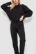 Спорт костюм жіночий однотонний, колір чорний, 182R011-1 182R011-1 фото 2