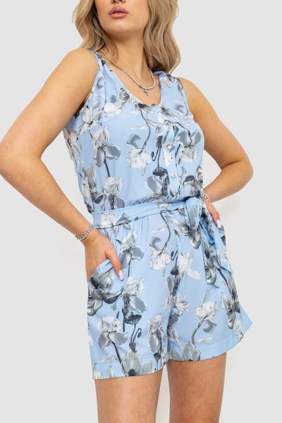 Комбинезон женский с цветочным принтом, цвет серо-голубой, 230R158-1 230R158-1 фото