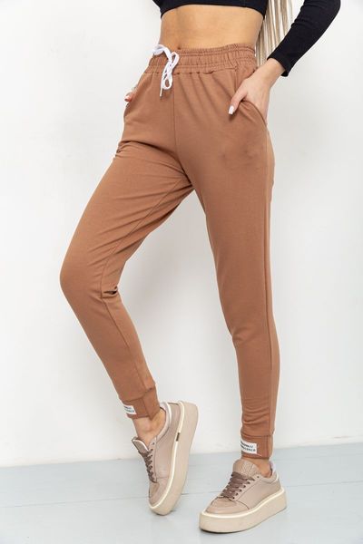 Спорт штани жіночі демісезонні, колір коричневий, 226R025 226R025 фото