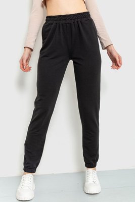 Спорт штани жіночі двонитка, колір чорний, 102R292 102R292 фото