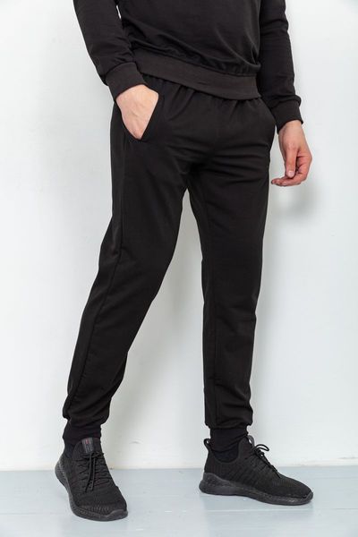Спорт штани чоловічі двонитка, колір чорний, 223R006 223R006 фото