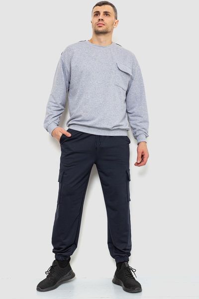 Спортивные штаны мужские двухнитка, цвет темно-синий, 241R0651-1 241R0651-1 фото
