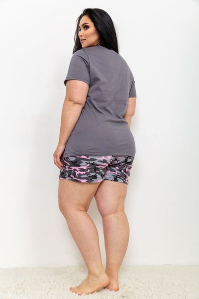 Жіноча піжама з принтом, колір сірий, 219RF-050 219RF-050 фото