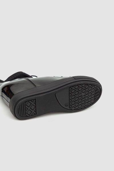 Туфли-сникерсы женские лаковые, цвет черный, 131RA80-1 131RA80-1 фото