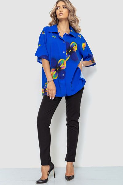 Рубашка женская батал, цвет электрик, 102R5220 102R5220 фото