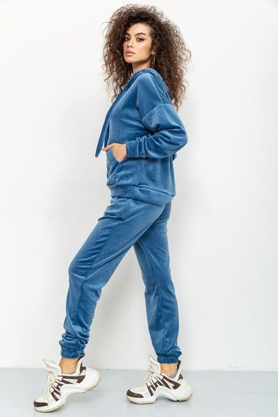 Спорт костюм женский велюровый, цвет джинс, 177R022 177R022 фото