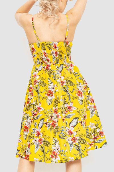 Жіночий сарафан з квітковим принтом, колір жовтий, 221R1932-7 221R1932-7 фото