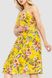 Жіночий сарафан з квітковим принтом, колір жовтий, 221R1932-7 221R1932-7 фото 3