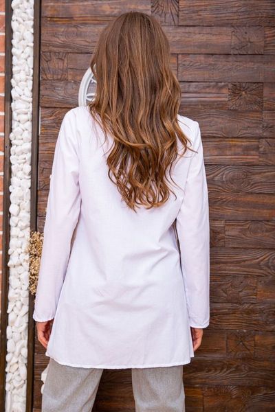 Жіноча сорочка, з жилетом в біло-бежеву смужку, 119R320-1 119R320-1 фото