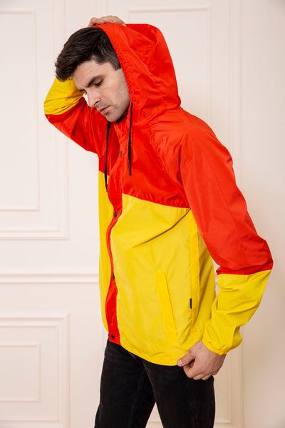 Куртка-ветровка мужская с капюшоном, цвет Красно-желтый, 131R069-12 131R069-12 фото