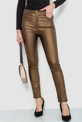 Штани жіночі стрейч, колір темно-золотистий, 246R3019 246R3019 фото