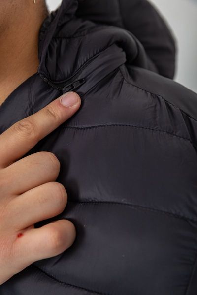 Куртка чоловіча демісезонна з капюшоном, колір чорний, 129R23-4 129R23-4 фото