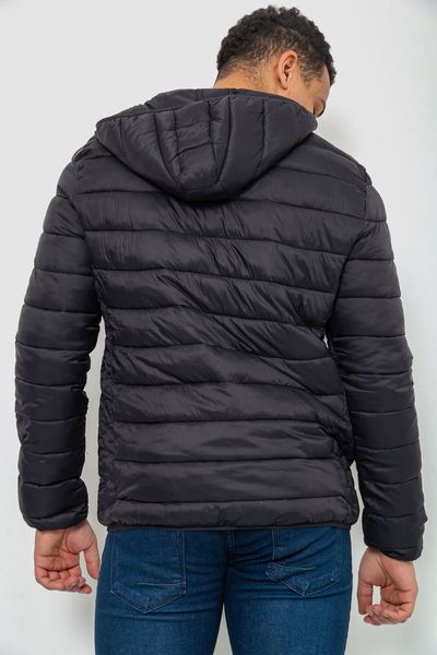 Куртка чоловіча демісезонна з капюшоном, колір чорний, 129R23-4 129R23-4 фото