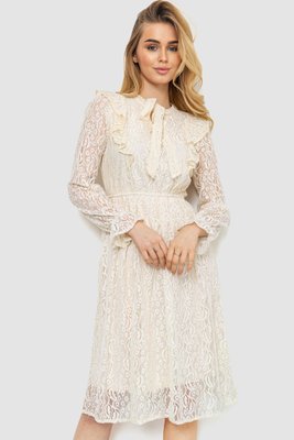 Ошатне плаття, колір кремовий, 186R1959 186R1959 фото