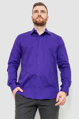 Сорочка чоловіча однотонна, колір фіолетовий, 214R7081 214R7081 фото