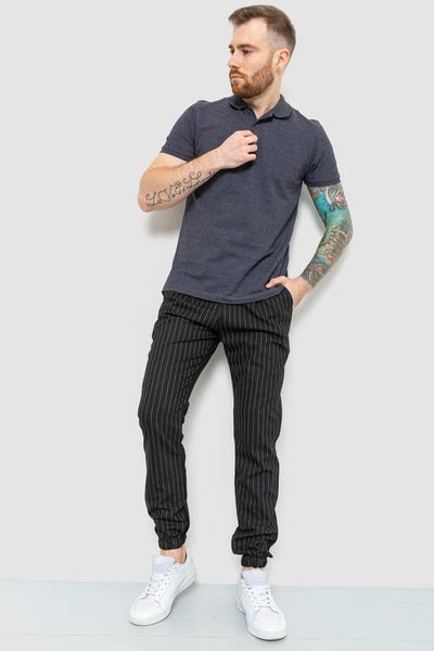 Чоловічі штани в смужку, колір чорний, 157R2010 157R2010 фото