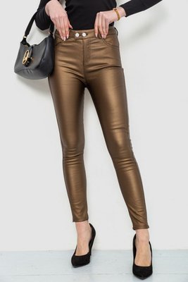 Штани жіночі стрейч, колір темно-золотистий, 246R3018 246R3018 фото
