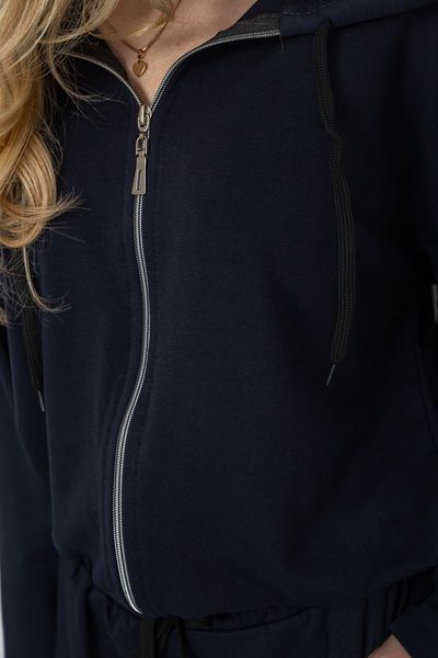 Спорт костюм женский на молнии, цвет темно-синий, 182R010-1 182R010-1 фото