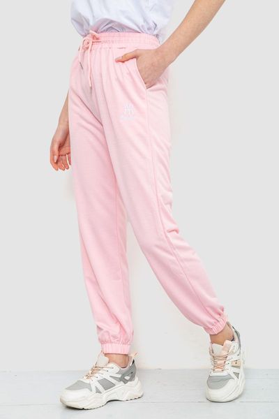 Спорт штаны женские однотонные, цвет светло-розовый, 129RH019 129RH019 фото