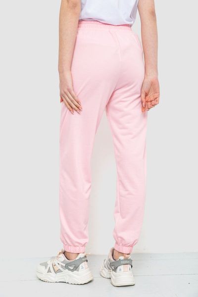 Спорт штани жіночі однотонні, колір світло-рожевий, 129RH019 129RH019 фото