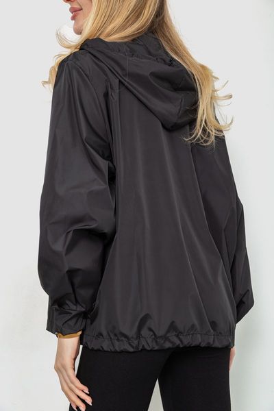 Вітровка жіноча з капюшоном, колір чорний, 177R041 177R041 фото