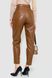 Штани жіночі з екошкіри, колір коричневий, 186R5219 186R5219 фото 4