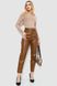 Штани жіночі з екошкіри, колір коричневий, 186R5219 186R5219 фото 2